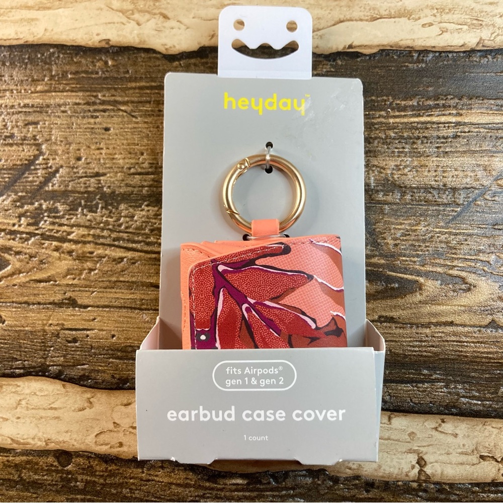Heyday earbud case cover coral, purple and orange